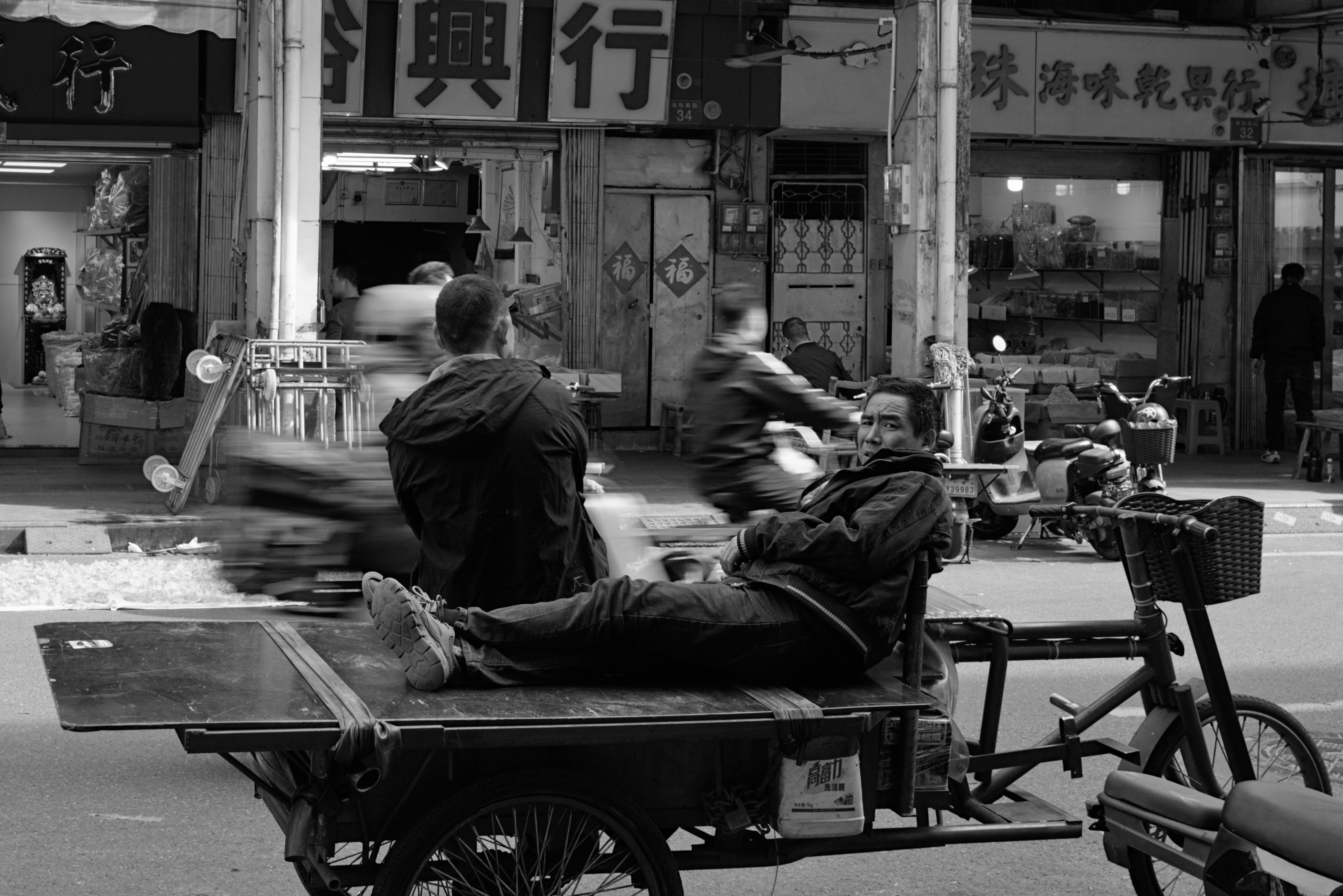 Worker having a break Guangzhou